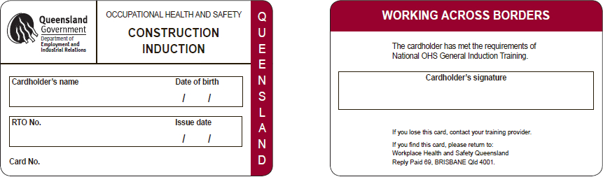 A Queensland (QLD) White Card
